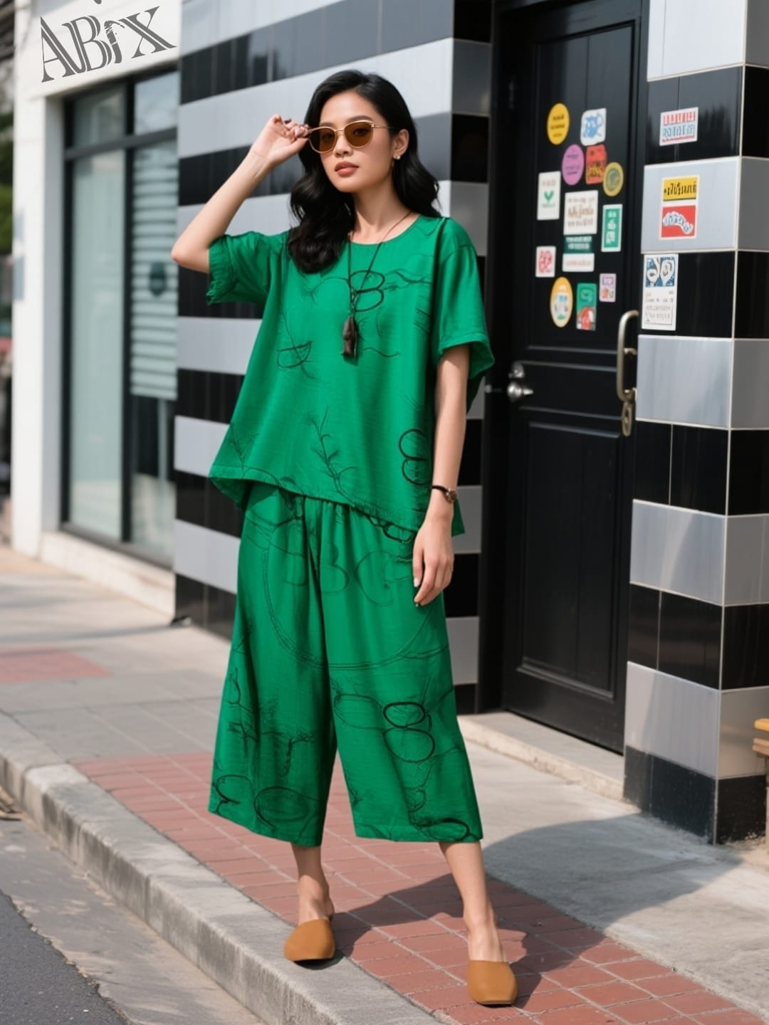 Elegant Circle Capri set