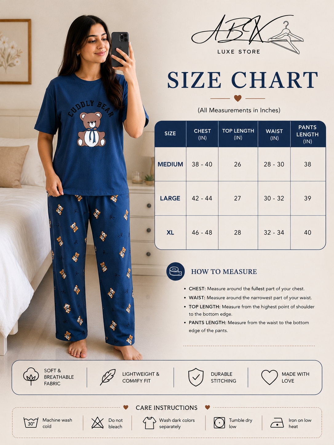 Cuddly Bear Comfort Pajama Set