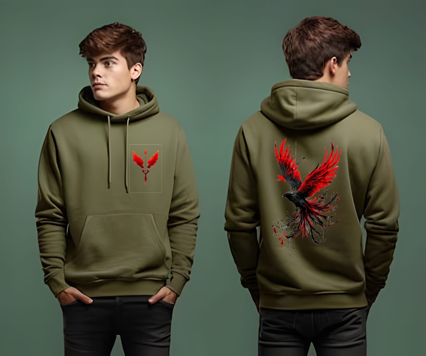 Red Wing flare Hoodie