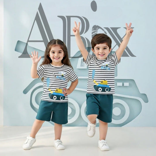 Stripe Car Kids Wear