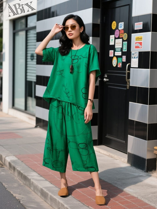 Elegant Circle Capri set